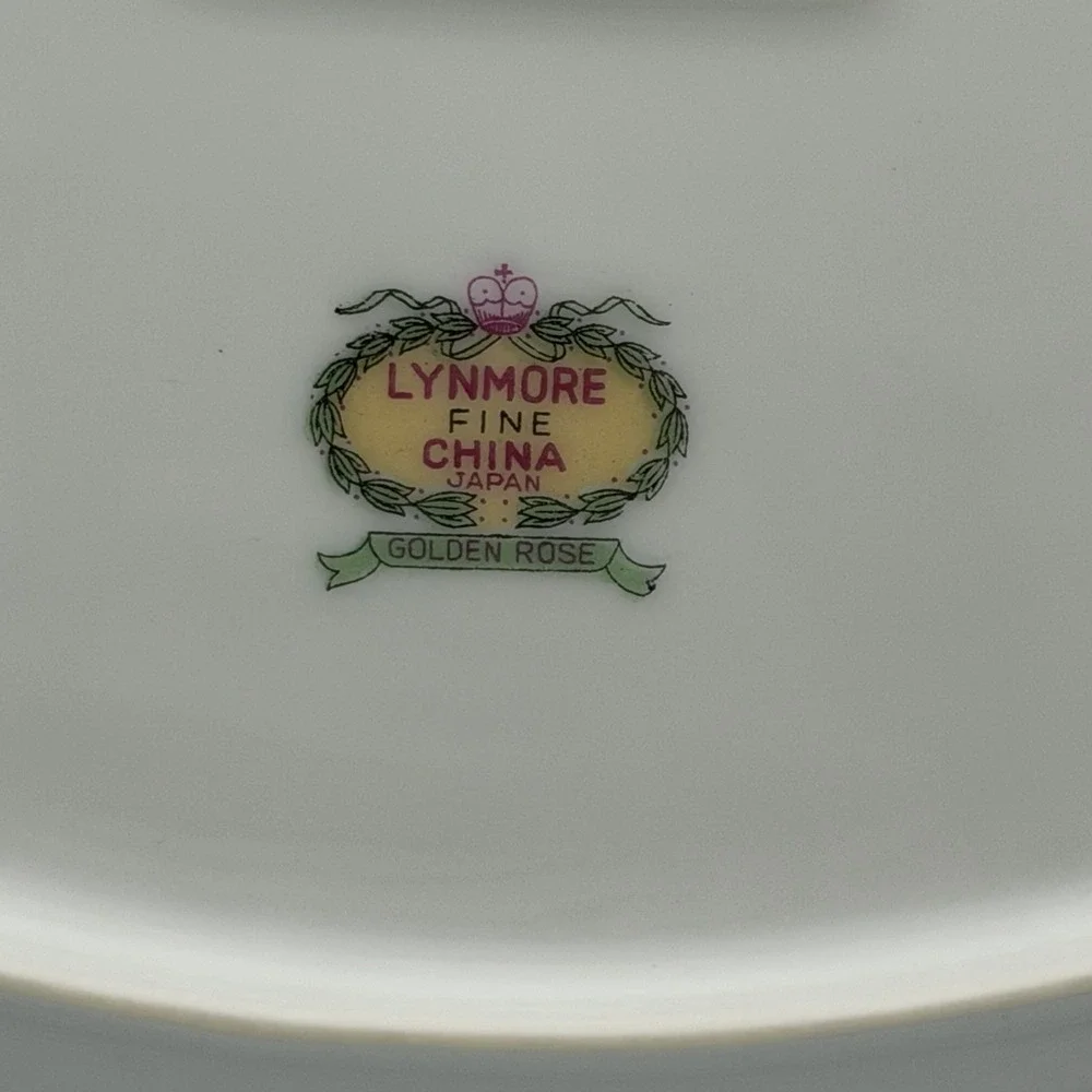 Lynmore Fine China Golden Rose 12 Inch  Oval Serving Platter